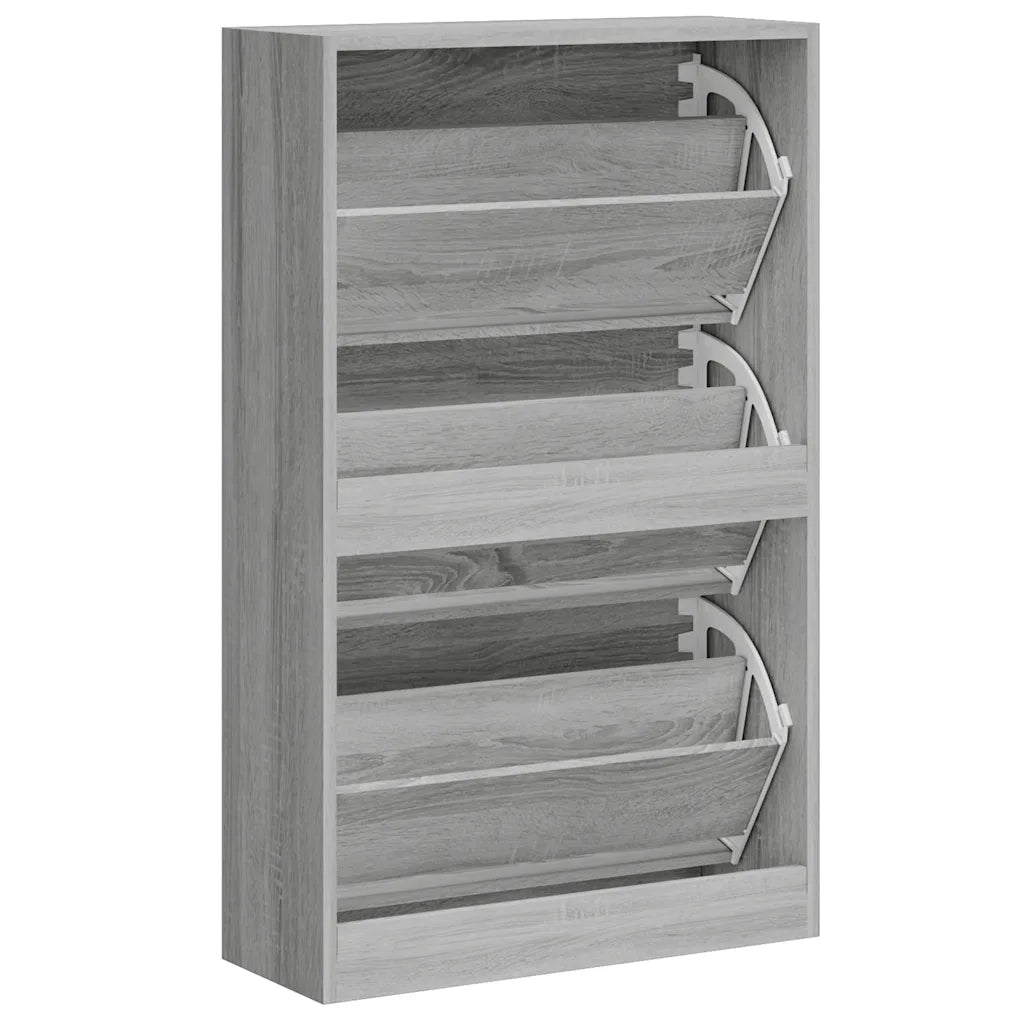 vidaXL Scarpiera Grigio Sonoma 63x24x103 cm in Legno Multistrato