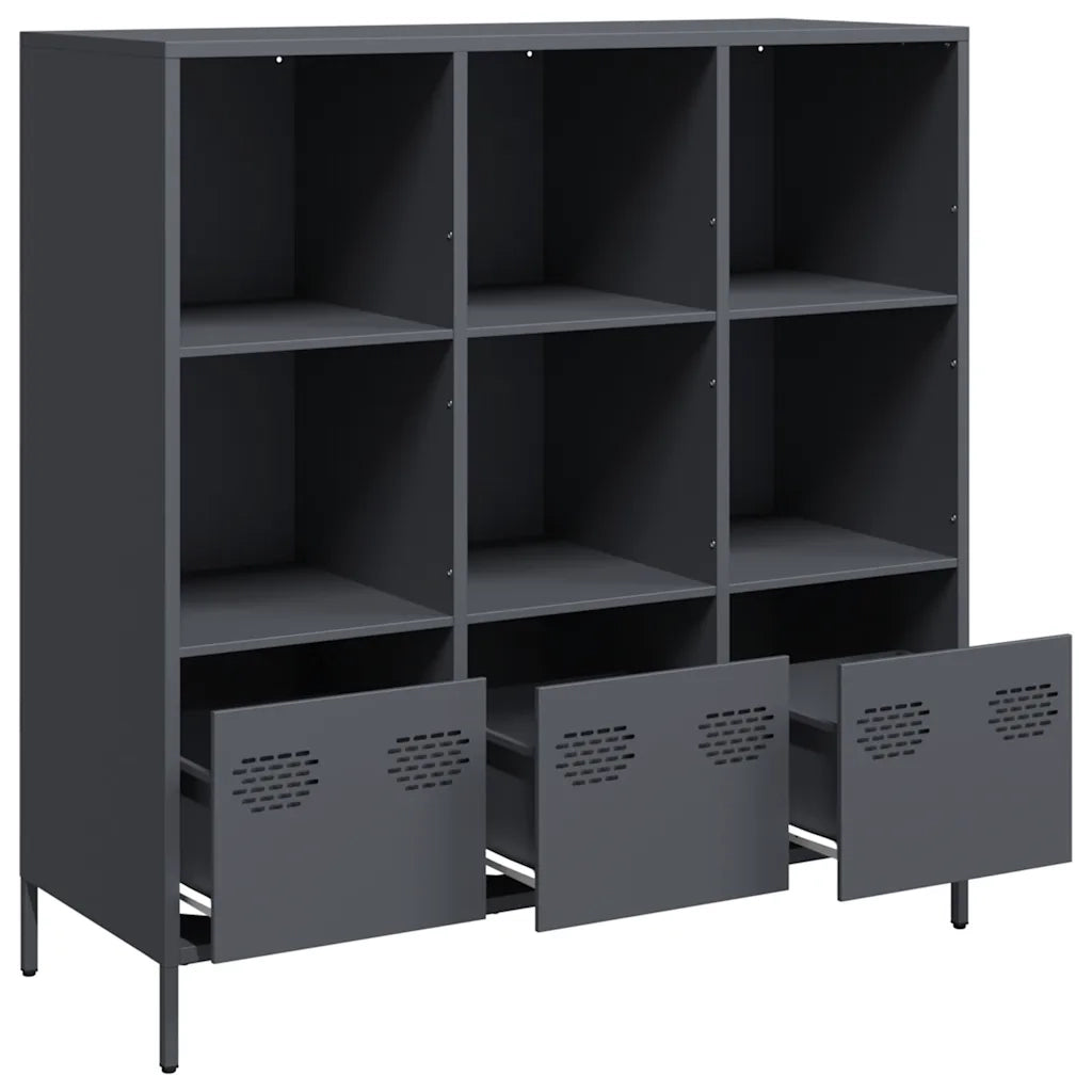 Credenza Antracite 101,5x39x103,5 cm Acciaio 851390
