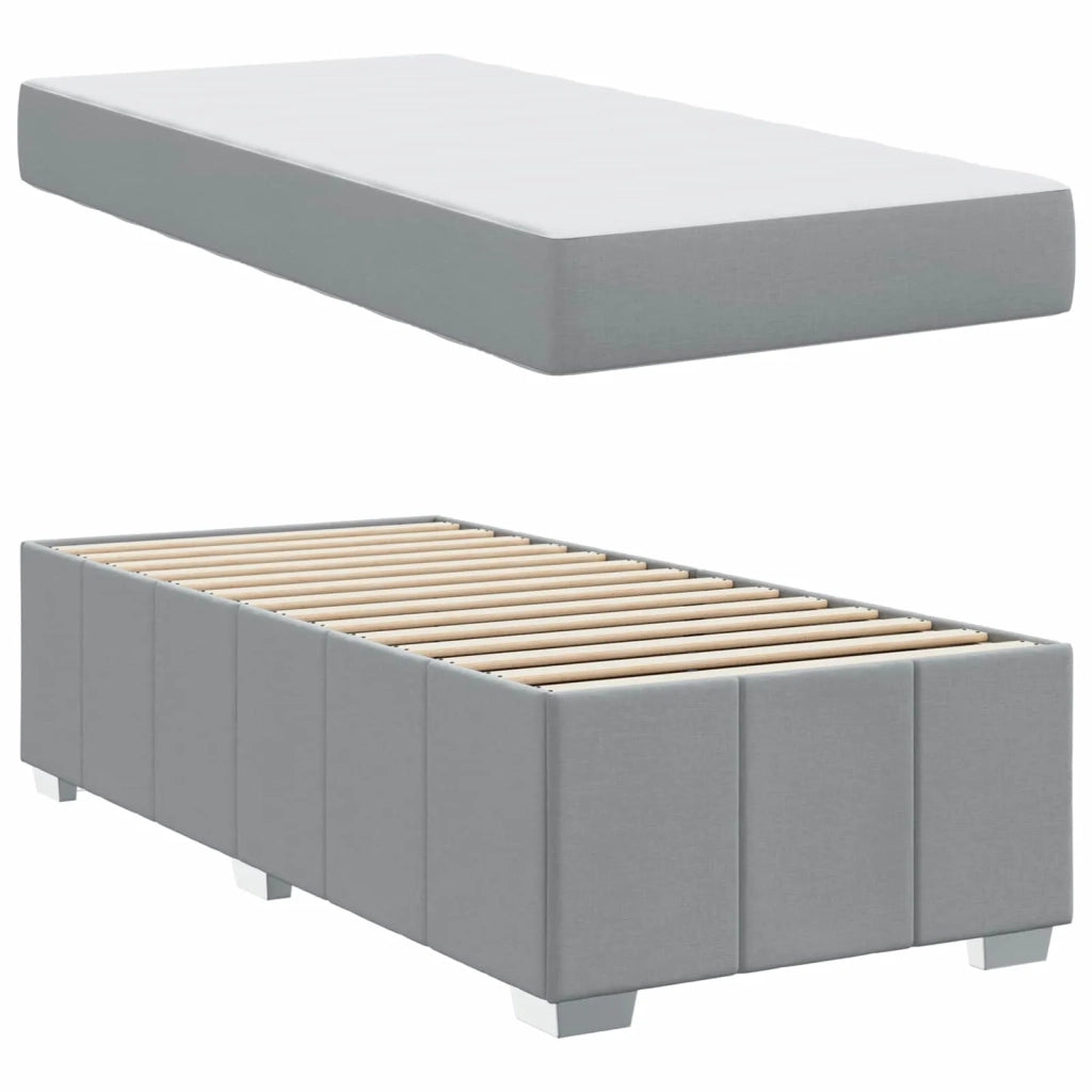 Struttura del letto Grigio chiaro 80 x 200 cm Tessuto
