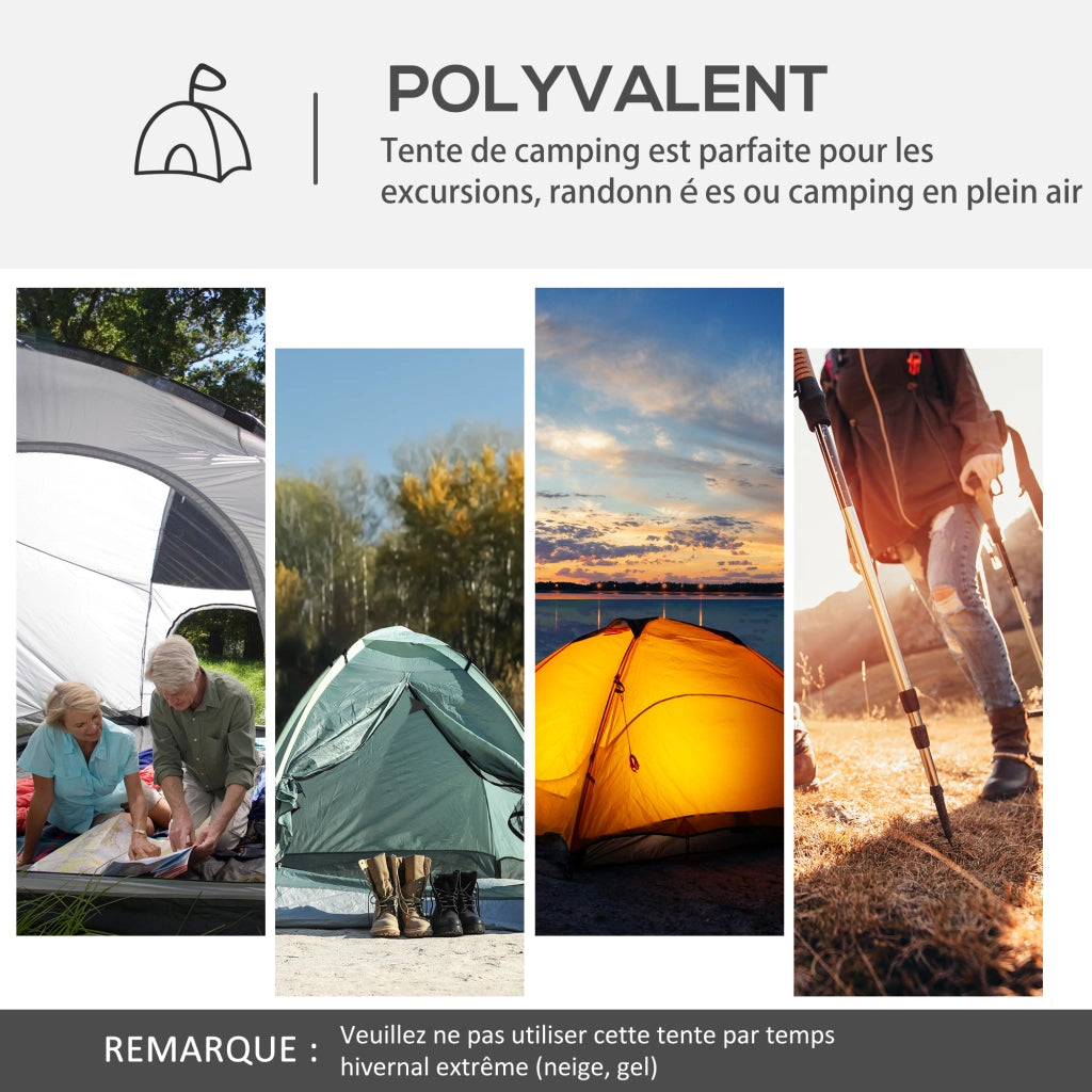 Tenda da campeggio a cupola per famiglia 6-8 persone con 4 porte a zanzariera ¨C zephmum ¨C Tessuto Oxford