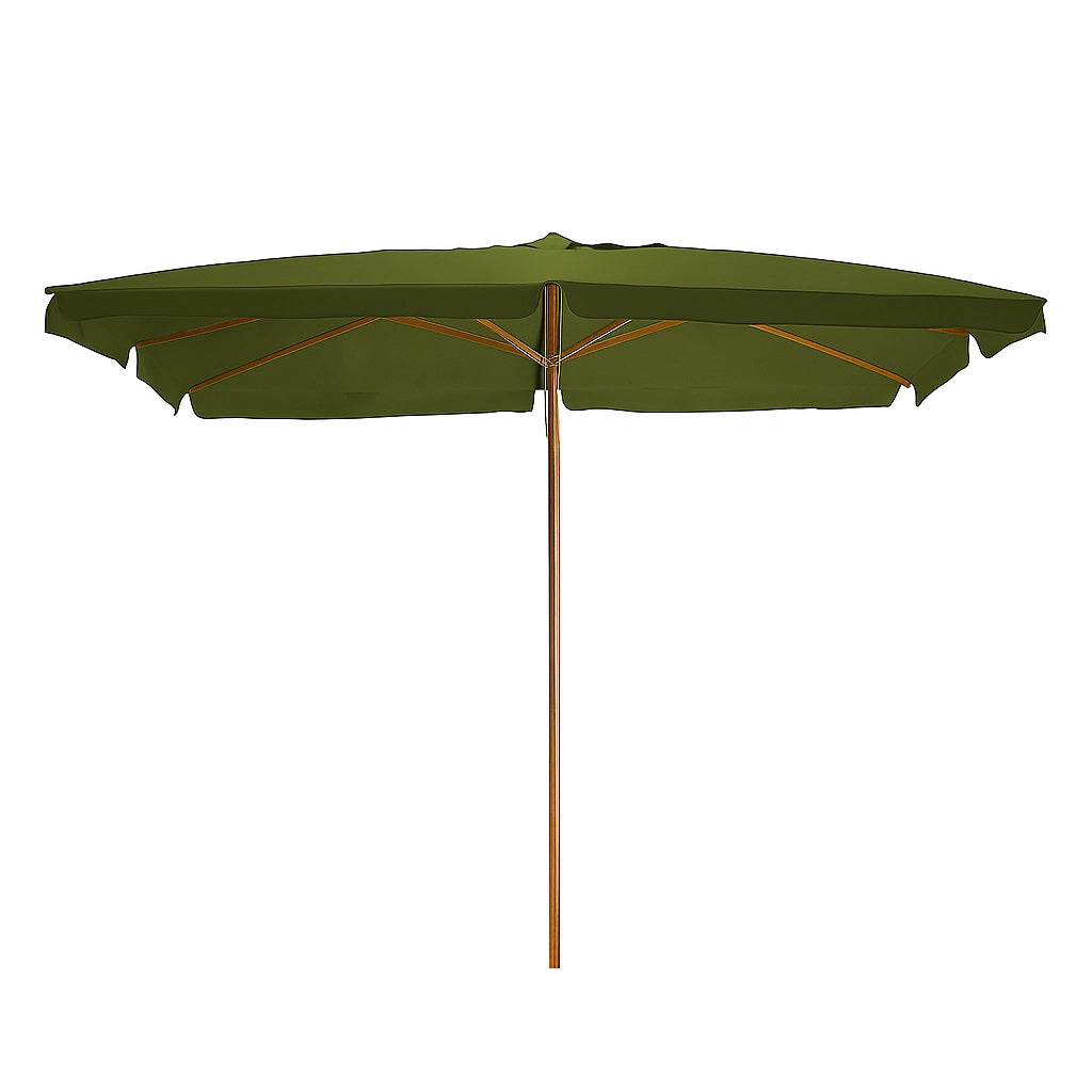 OMBRELLONE IN LEGNO MT.3X2 VERDE PALO MM 48 ARREDO GIARDINO  PISCINA