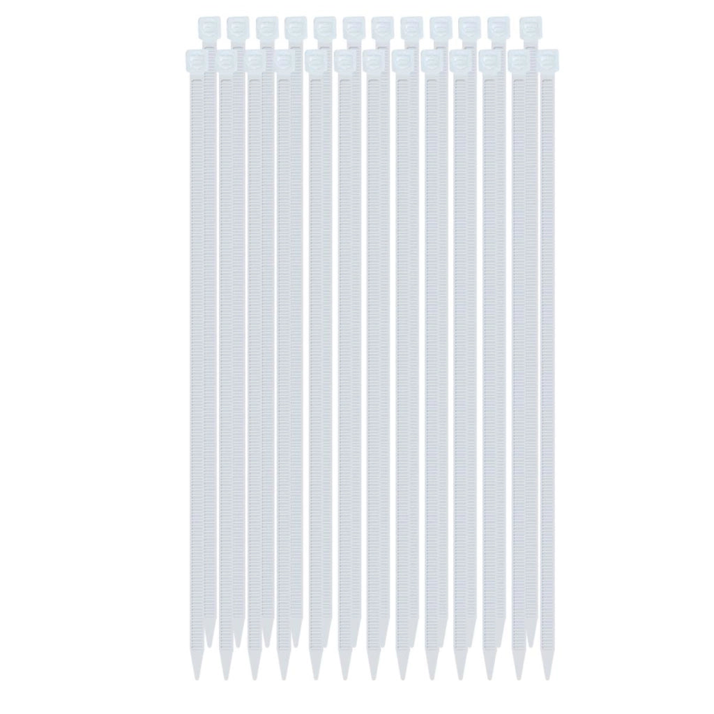 Fascette Stringicavo Autobloccanti 3,6 x 350 mm 25 Pezzi in Nylon Bianco Avizar