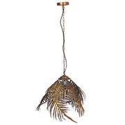 Plafoniera in metallo dorato 59x59x48/109h