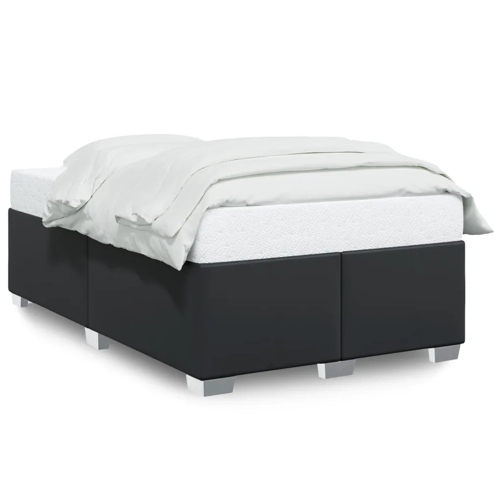 Letto matrimoniale | Letto per adulti | Giroletto senza Materasso Nero 120x190 cm Similpelle