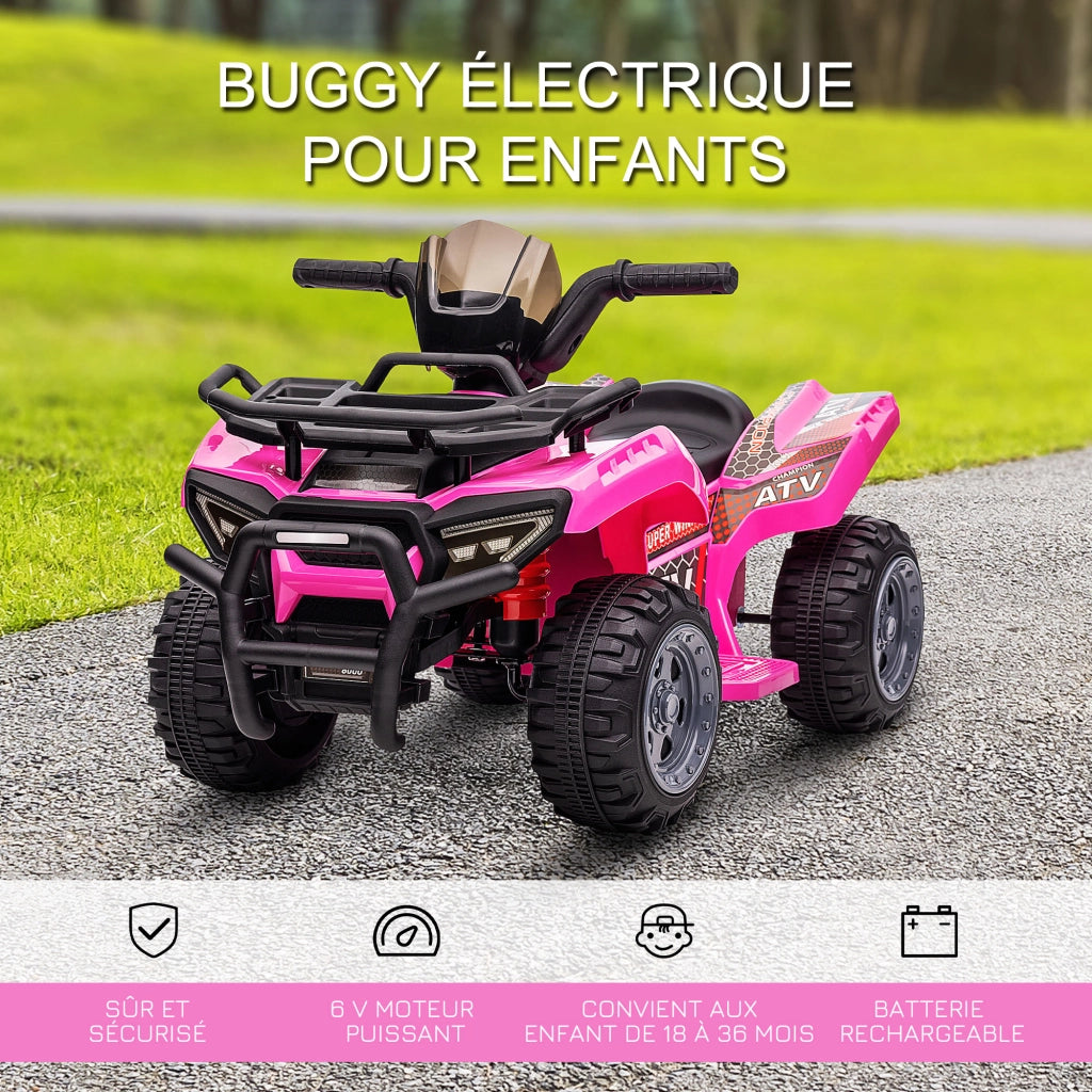 Quad Elettrico per Bambini ¨C zephmum ¨C Rosa 18-36 Mesi