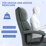 SEDIA UFFICIO alta 68,5x79x117-125 cm Grigio, fino a 200 kg