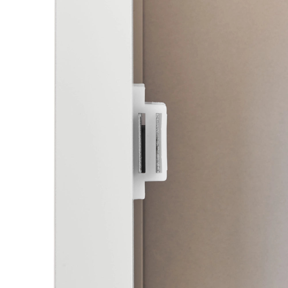 Mobile da bagno alto con ripiani in MDF bianco 30 x 160 cm armadietto
