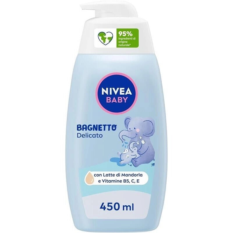 NIVEA BABY DETERGENTE SOFFICI BOLLE BAGNETTO PER BAMBINI DELICATO CON ESTRATTI DI FIORI DI TIGLIO E CAMOMILLA 450 ML