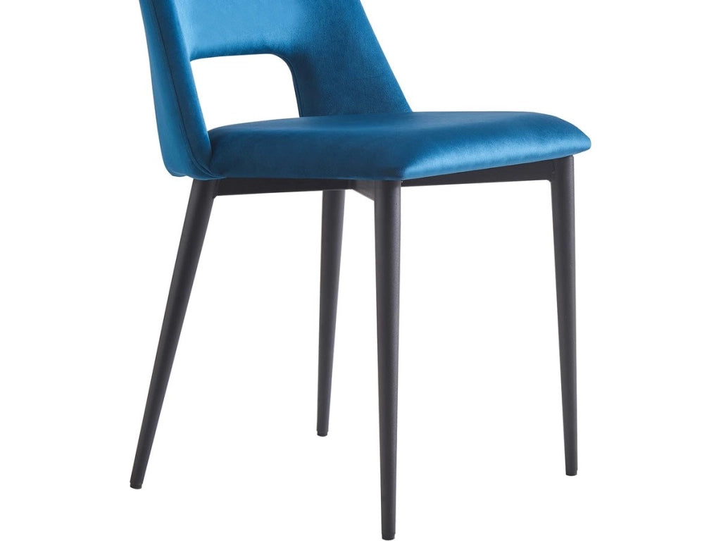Set di 2 sedie in velluto "Fedora" - Blu scuro