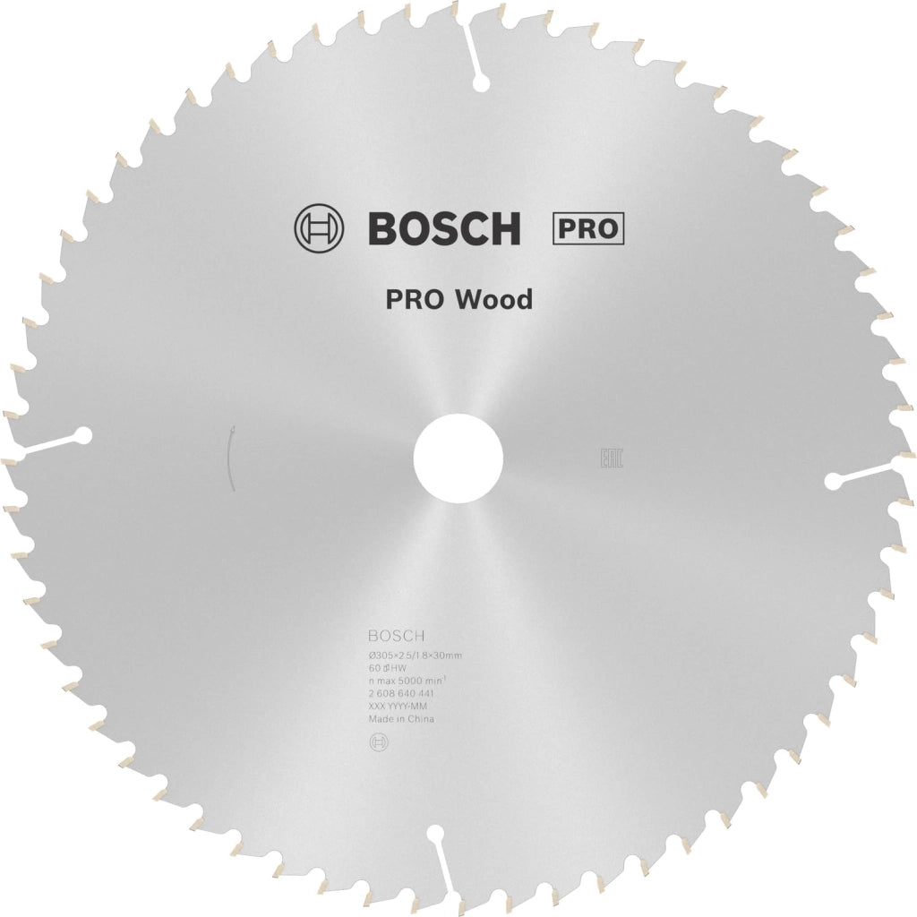 Bosch 1x Lama per sega circolare PRO Wood a filo per troncatrici (per Legno tenero, Legno duro, Ø mm, Professional Accessorio Troncatrice)