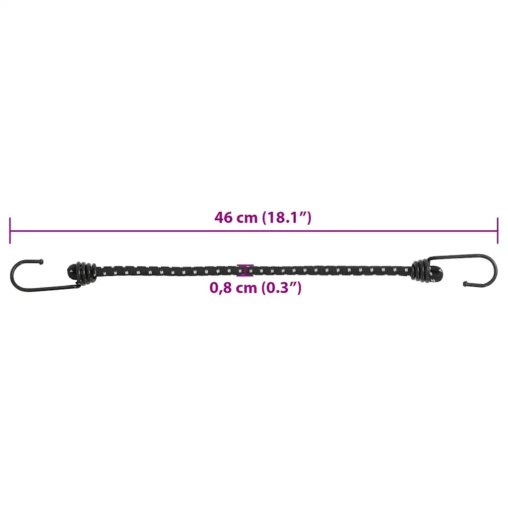 Corde Elastiche con Strisce Riflettenti e Ganci 25 pz 46 cm CFW5172197