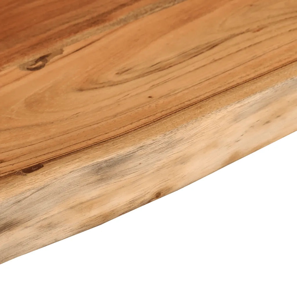 Mensola a Muro 50x20x3,8cm Rettangolare Legno Acacia Bordi Vivi