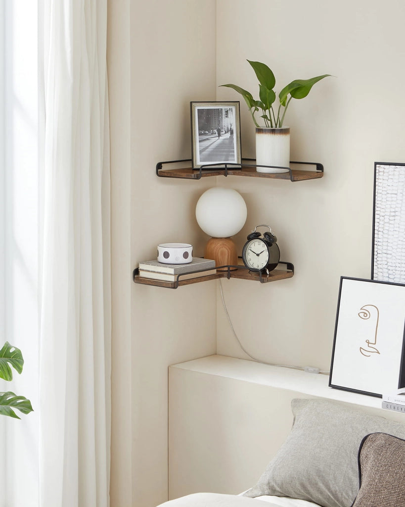 Valora SHELVES 2 pezzi Mensole da parete rustiche per soggiorno x2