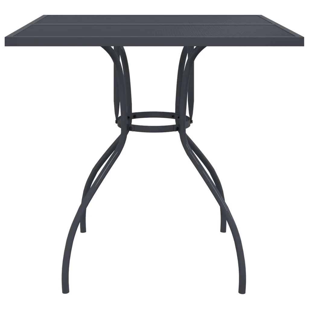 Set da Pranzo da Giardino 5pz Antracite in Rete Metallica