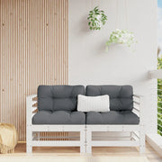Divano componibile-Divani Angolari con Cuscini 2 pz Legno Massello di Pino Bianco 868790