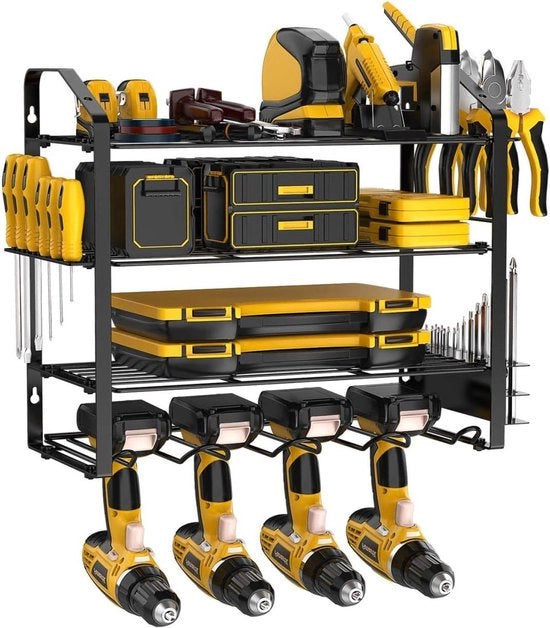 Oggettore per attrezzi per parete per strumenti elettrici di alta qualità - organizzatore per strumenti da garage e deposito