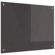 Paraschizzi moderno per cucina 80 x 60 cm resistente al calore design elegante in vetro temperato grigio scuro 02_0058452