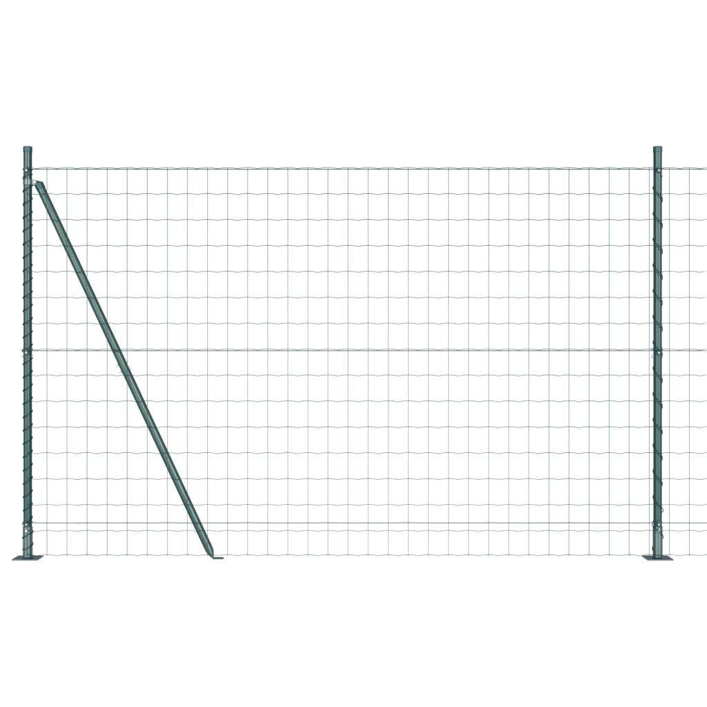 Recinzione Euro di con 7 pali flangiati 1.4x10 m Acciaio zincato