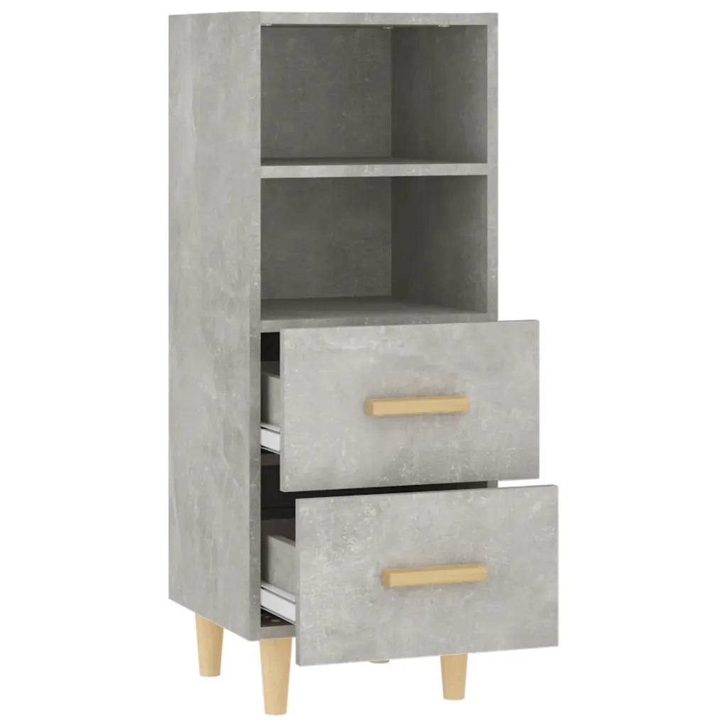 Credenza | Madia | Buffet da pranzo | Armadio da pranzo Grigio Cemento 34,5x34x90 cm in Legno Multistrato