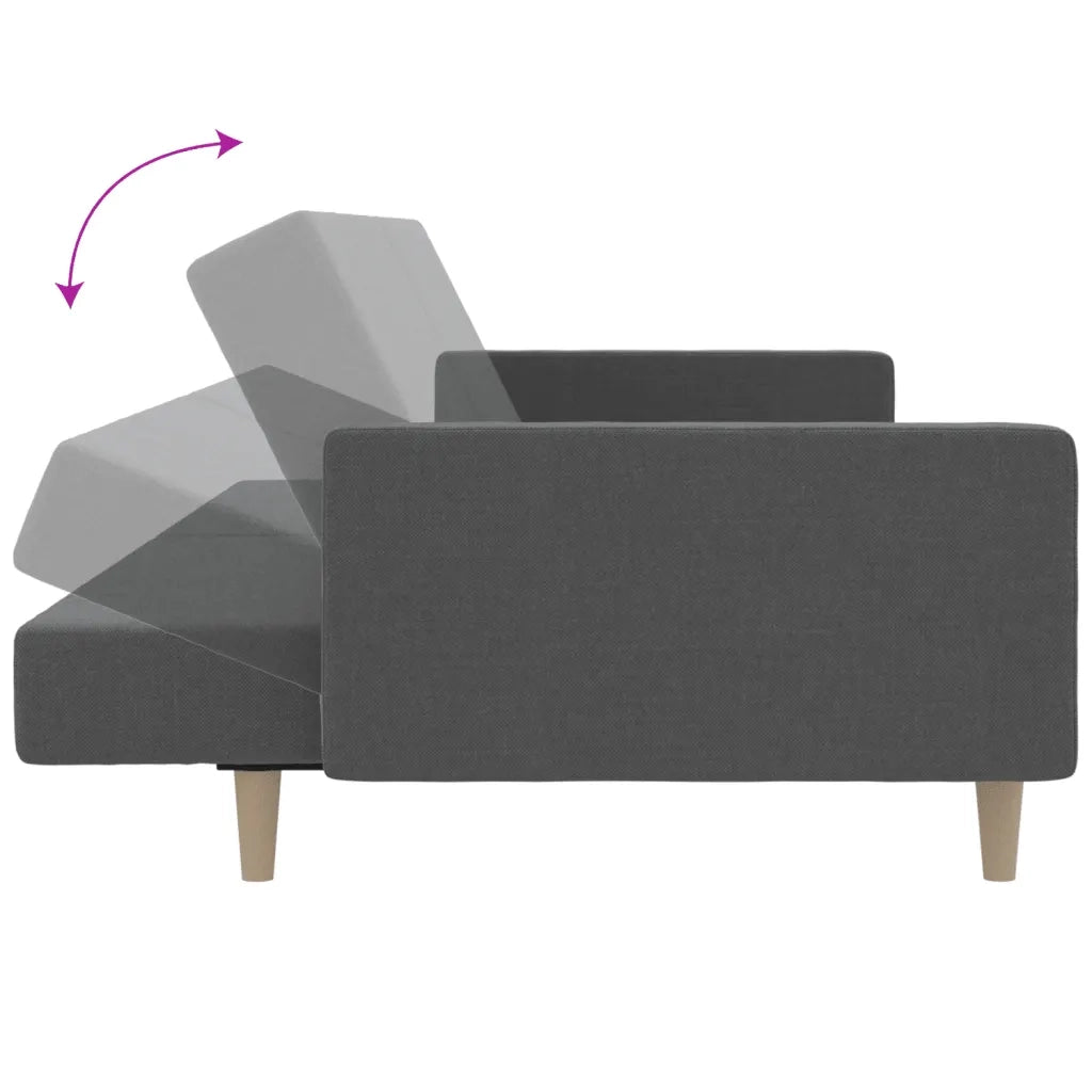 Divano letto | Sof¨¤ letto | Letto singolo a 2 Posti Grigio Chiaro in Tessuto