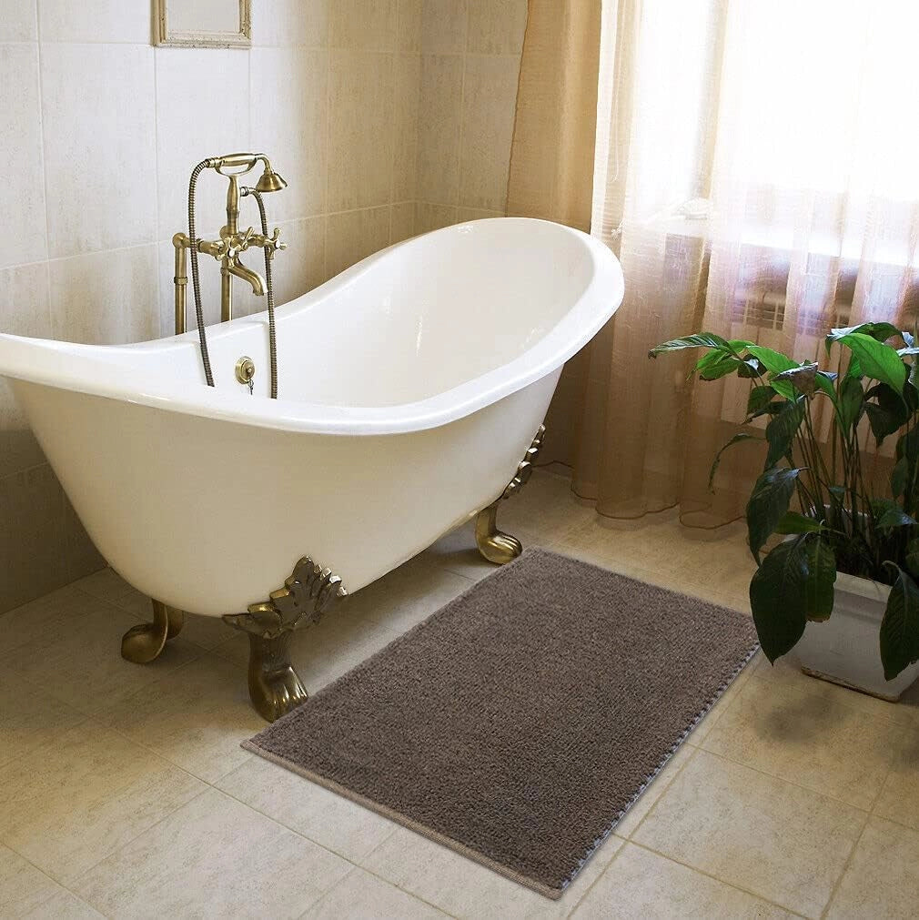 Tappeto Bagno Camera Scendiletto 60x180 cm Puro Cotone Morbido Lavabile Made In Italy Marrone