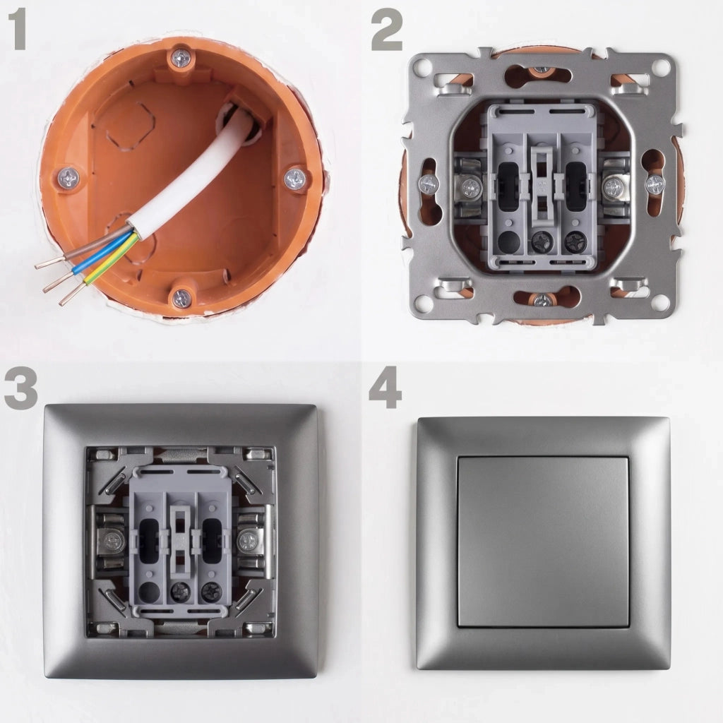 Placca Singola Per Prese Oste Jnh013-1f Grey