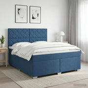 Letto box spring con materasso Blu 180 x 200 cm Tessuto 3453478