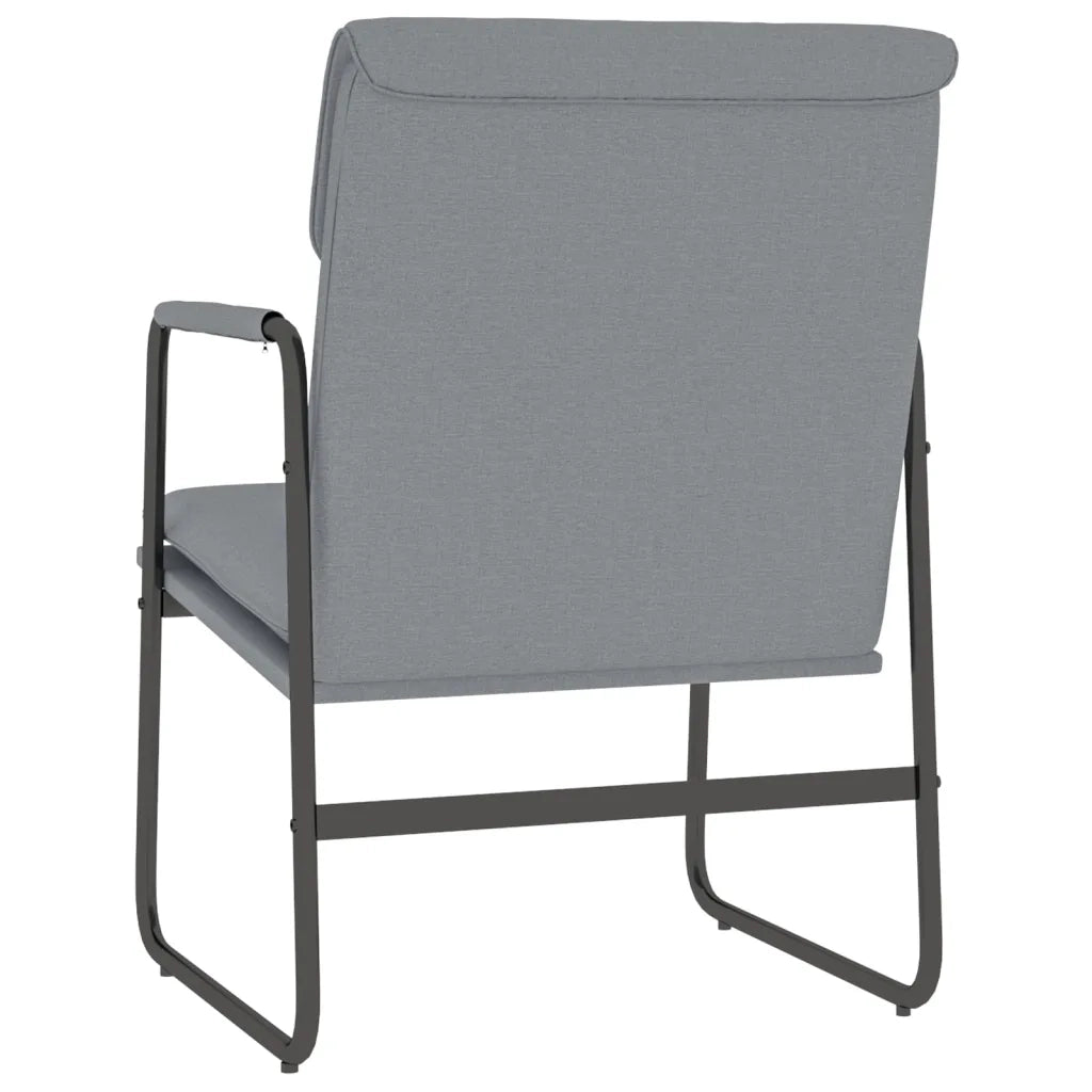 Sedia Lounge Grigio Chiaro 55x64x80 cm in Tessuto cod mxl 14489
