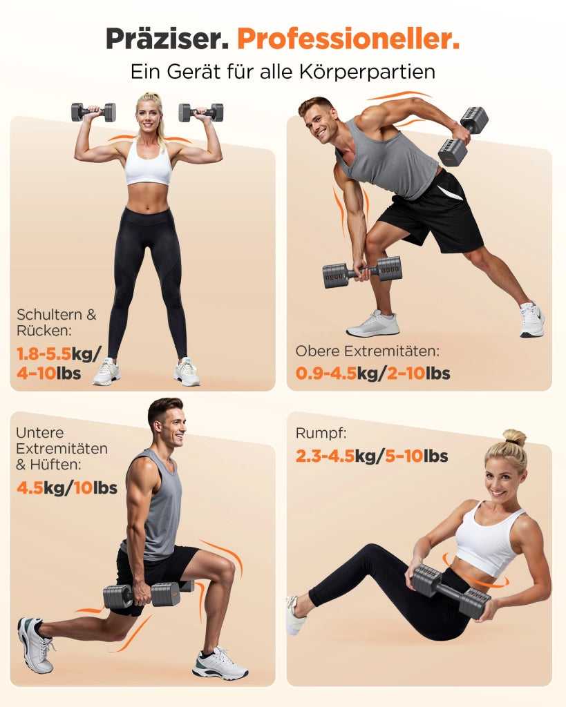 Set Manubri Regolabili 5-in-1 ¨C Xylo ¨C 9 kg, 2 Pezzi per Home Gym e Allenamento Esterno