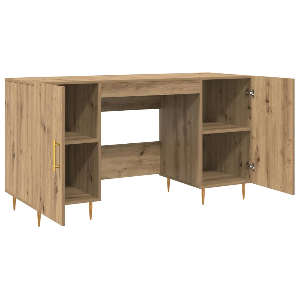 Scrivania rovere artigianale 140 x 50 x 75 cm Legno multistrato 879526