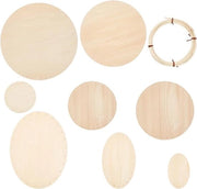 Set di supporti per matite - 8 pezzi, base in legno ovale rotonda, 3 mm canne di rattan - 8 stili, per la creazione di supporti per matite da disegno