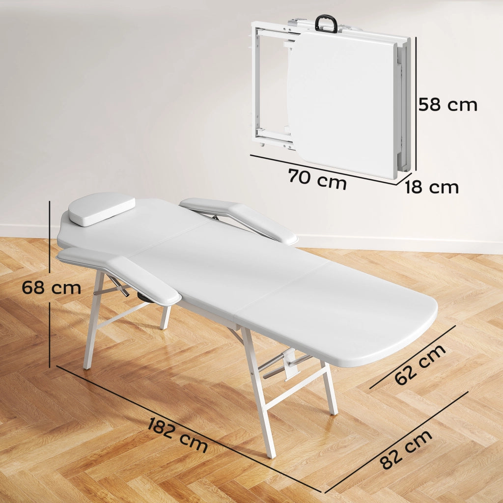 Lettino da massaggio pieghevole 3 zone ¨C Xylo ¨C Bianco 182x82x68 cm