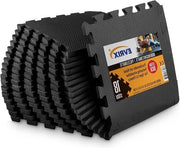 Matte di protezione per pavimento fitness extra spessi - 18 pezzi - (31 x 31 cm) - matrice sportiva - tappetino di protezione - area fitness - attrezzature fitness - protezione - 20% più