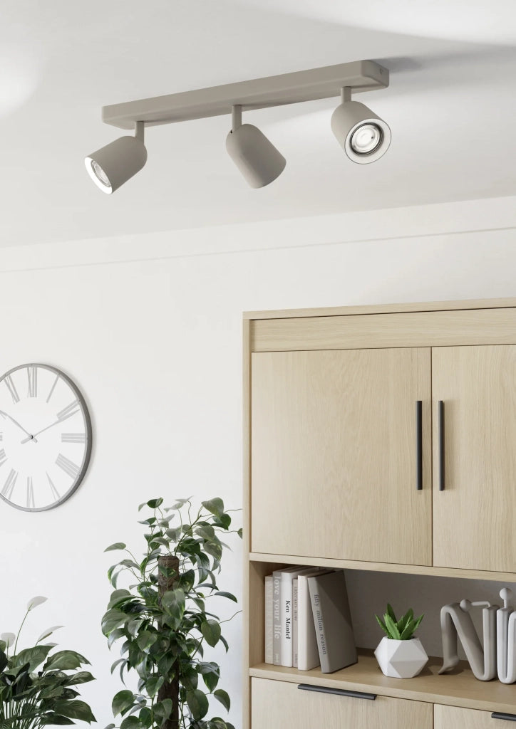Faretti E Spot Moderno Camaldoli Acciaio Marrone 3 Luci Gu10 Ip20