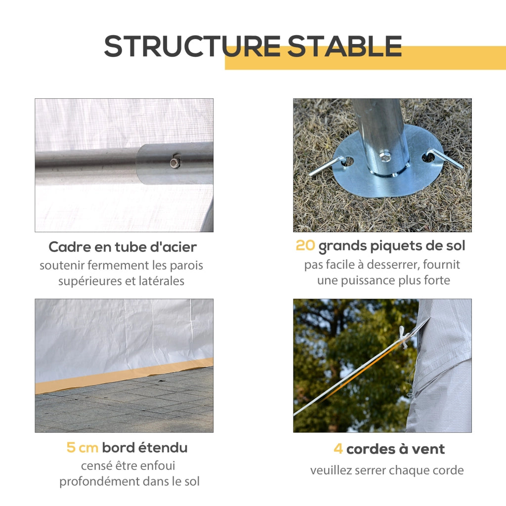 Tenda da giardino Chapiteau Barnum ¨C zephmum ¨C Bianco 6x4x2.8m Polyethylene Acciaio