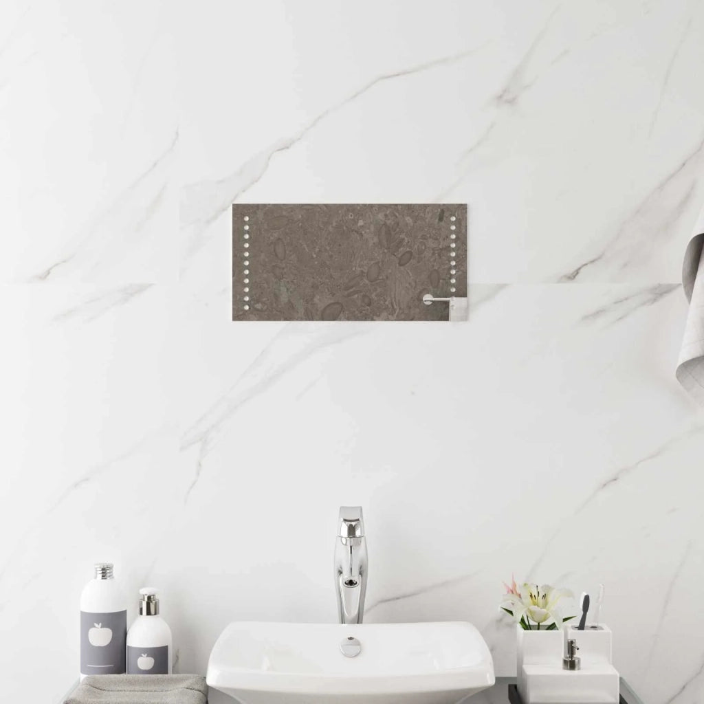 Specchio da bagno LED Trasparente 40 x 20 cm vetro temperato 42045772