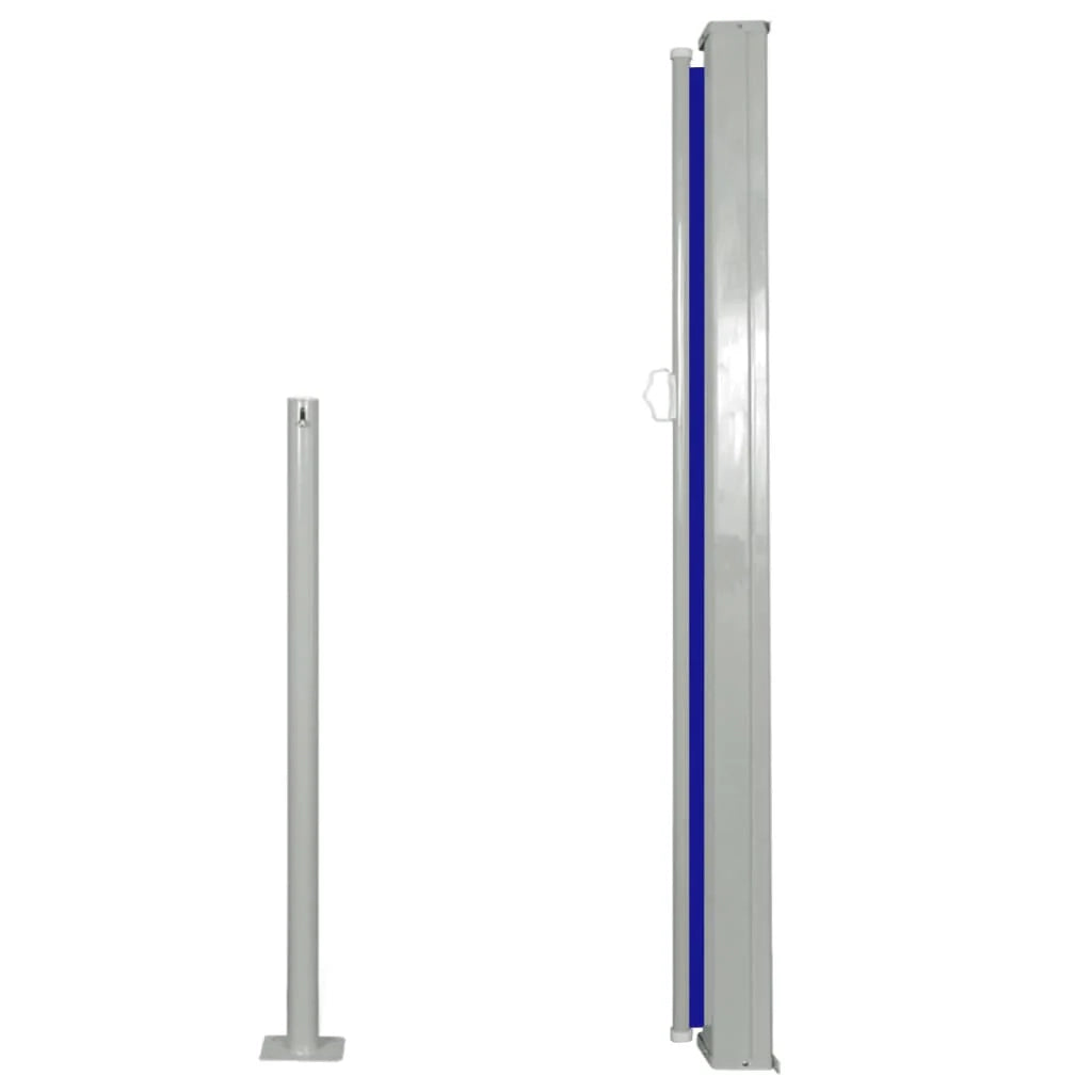 Tenda da sole laterale retrattile/schermo privacy per patio giardino terrazza balcone 120 x 300 cm blu 02_0007082