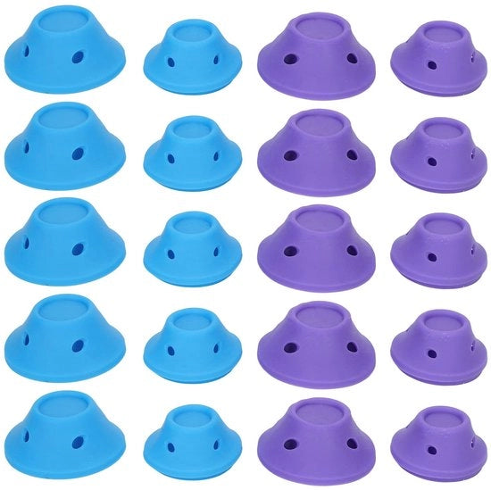 20 pezzi di Krultanghe in silicone per diversi tipi di capelli