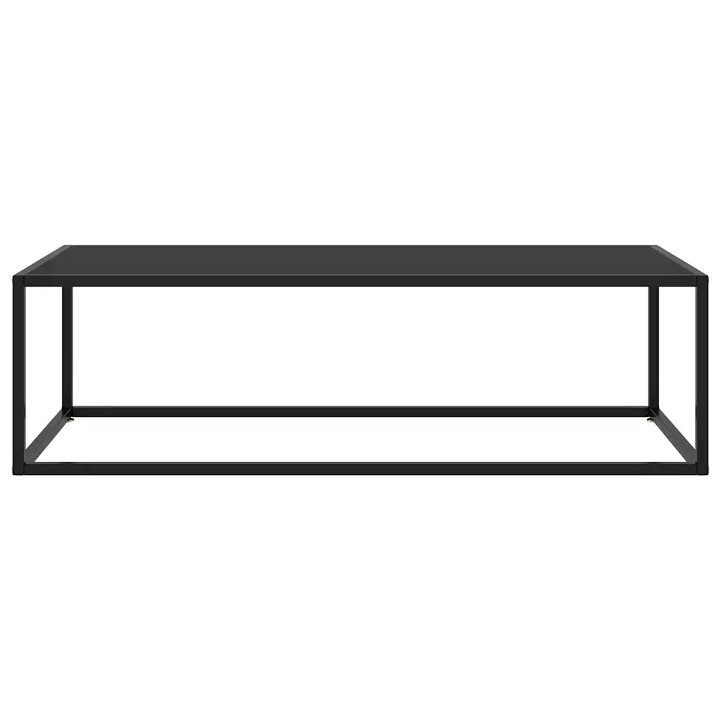 Tavolino da Salotto Nero con Vetro Nero 120x50x35 cm  cod mxl 58670