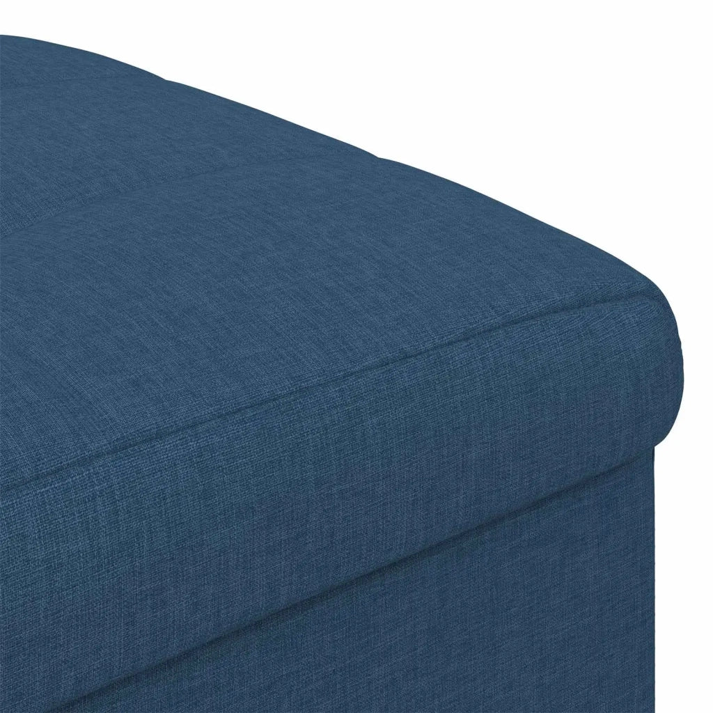 Pouf contenitore con cuscino Blu 40 x 40 x 45 cm Tessuto