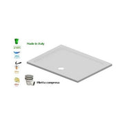 Piatto doccia flat in resina alto 3cm (rettangolare) - Misura: 80 x 120 x 3h