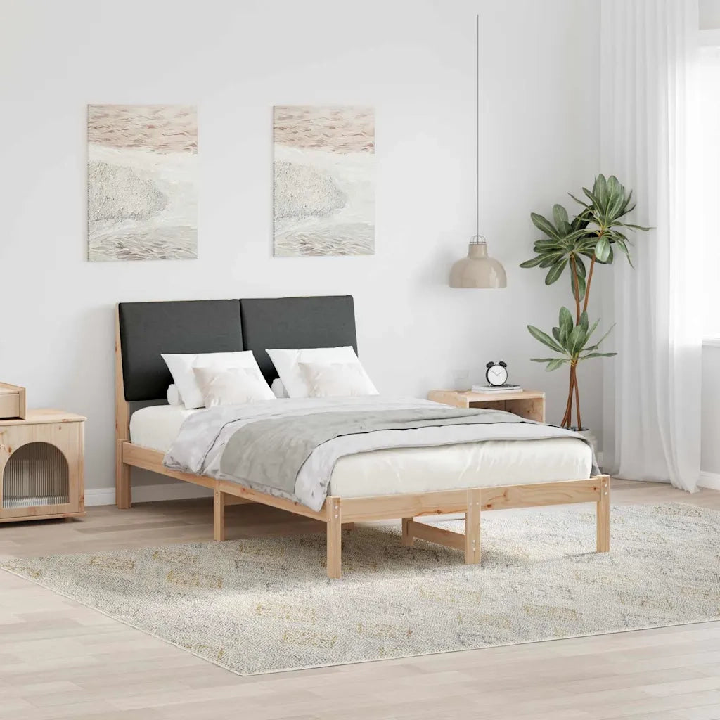 Struttura del Letto marrone e grigio scuro 135 x 190 cm