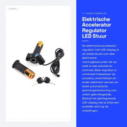 Regolatore elettrico acceleratore - Display LED di guida - Blocco chiave di potenza - Adatto per scooter e motocicletta - Regolazione sicura - Adattamento universale