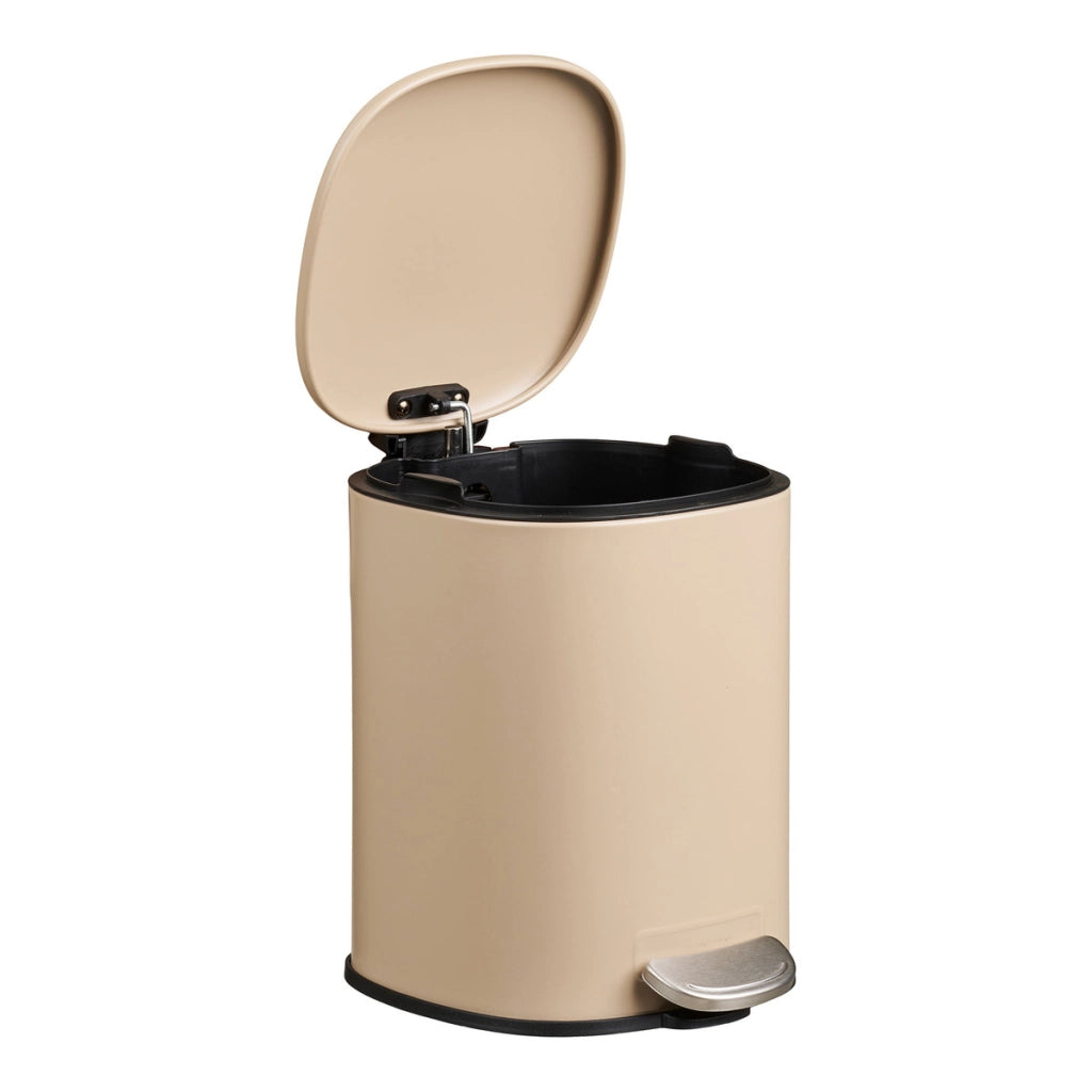 Pattumiera Lodi, Beige, Metallo, 21x17x23 cm