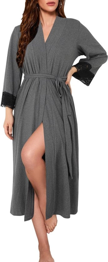 Badjas da Donna Leggero Camicia da Bagno Lunga Camicia da Bagno da Donna Leggero Camicia da Bagno da Donna Leggero con Cintura Zucchero Camicia da Bagno Estivo con Tasche