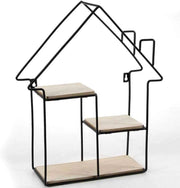INDUSTRIAL BACHECA FORMA DI CASA CON 3 MENSOLE 36X12XH44 CM