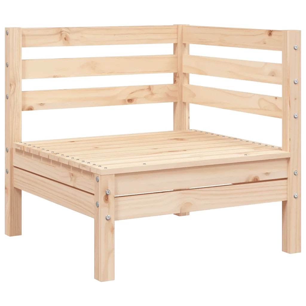Divano da Giardino 2 Posti con Poggiapiedi-Sofa da Giardino-Divano da esterno Legno Massello Pino