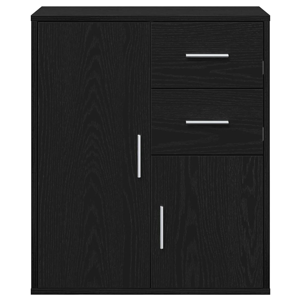 Credenza-Buffet-Armadio da cucina Rovere Nero 60 x 31 x 70 cm Legno multistrato 208246