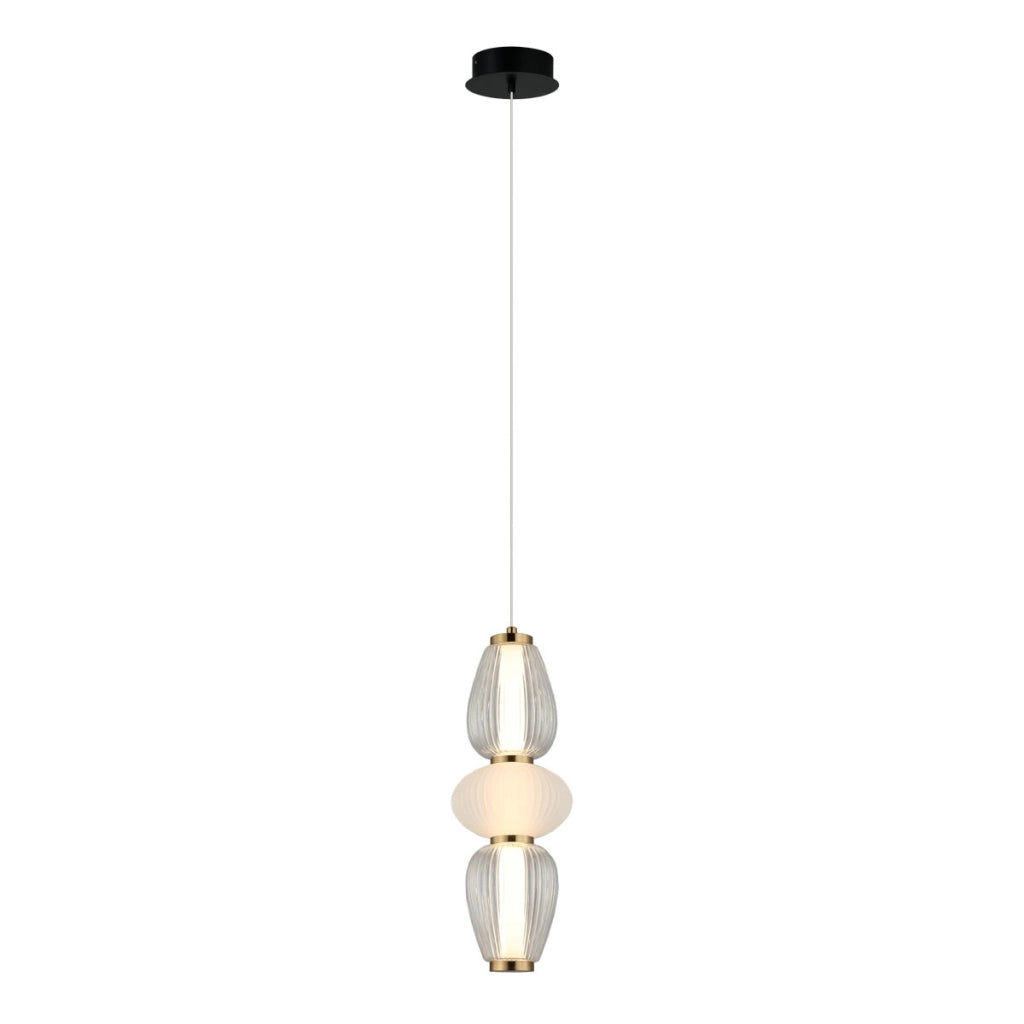 Sospensione Italux Gastel LED 16W 3000K Ø16 nera vetro