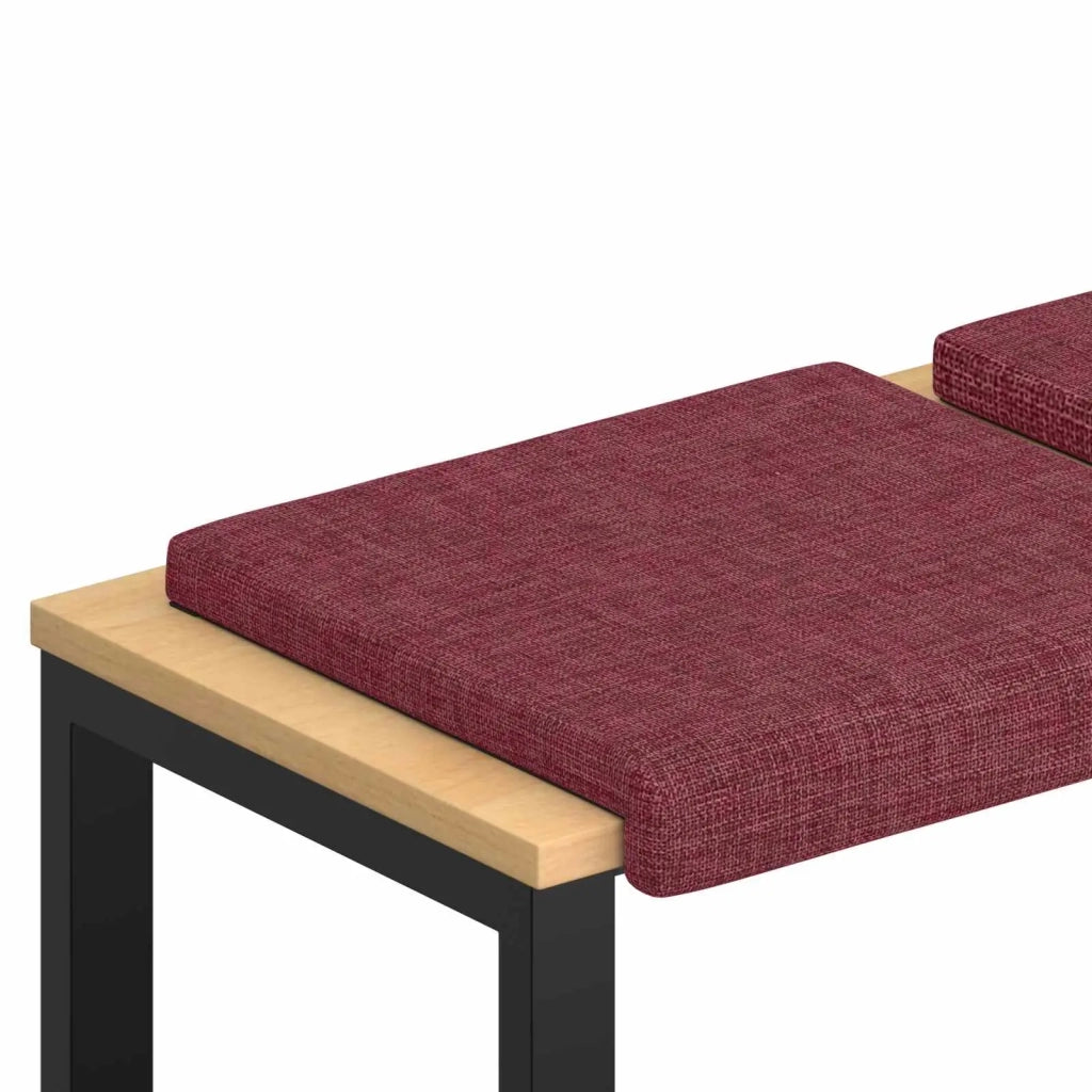 Cuscino per panchina 4 pcs Tessuto Rosso Vino Profondità 35 cm 42043088